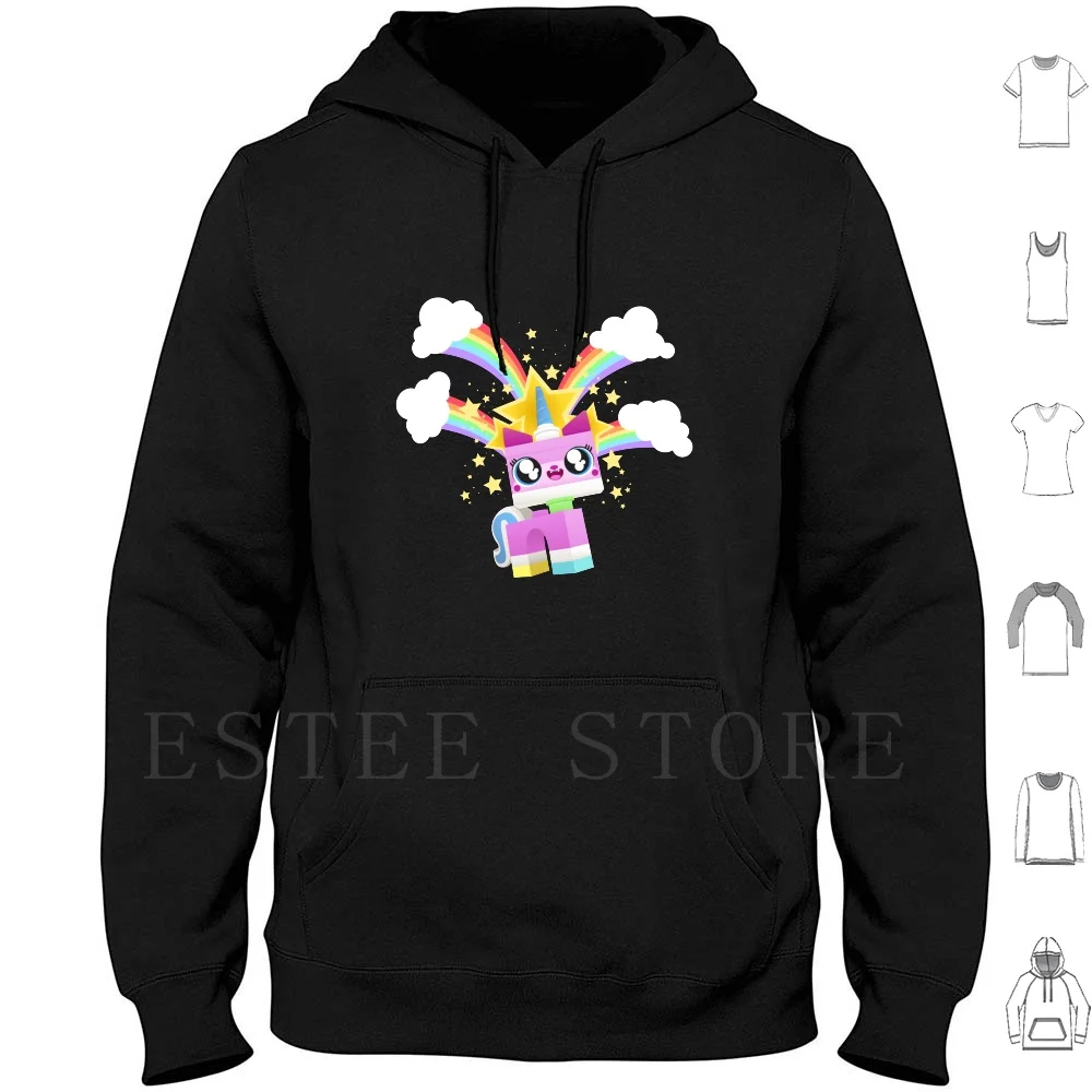 

Princess Unikitty Yay! Hoodies Long Sleeve Unikitty Unikitty The Movie Cartoon Cute
