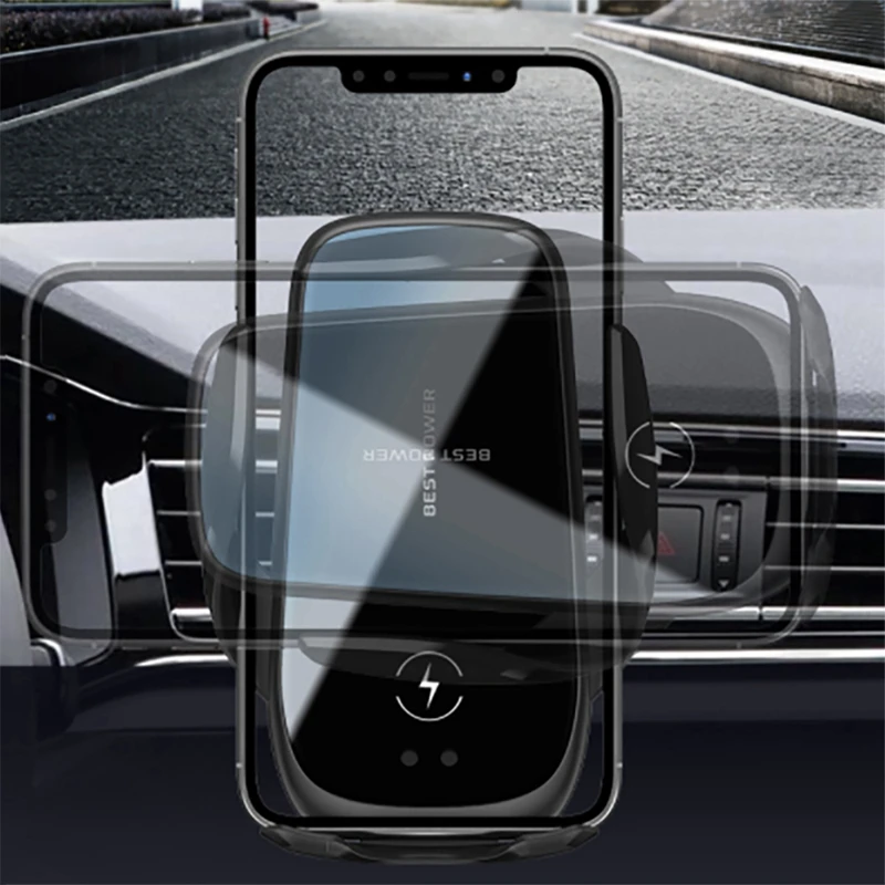 

Wireless Car Charger 15W Qi Fast Charging Automatic Clamping Mount Air Vent Phone Holder for iPhone 12 11 XR Samsung S20