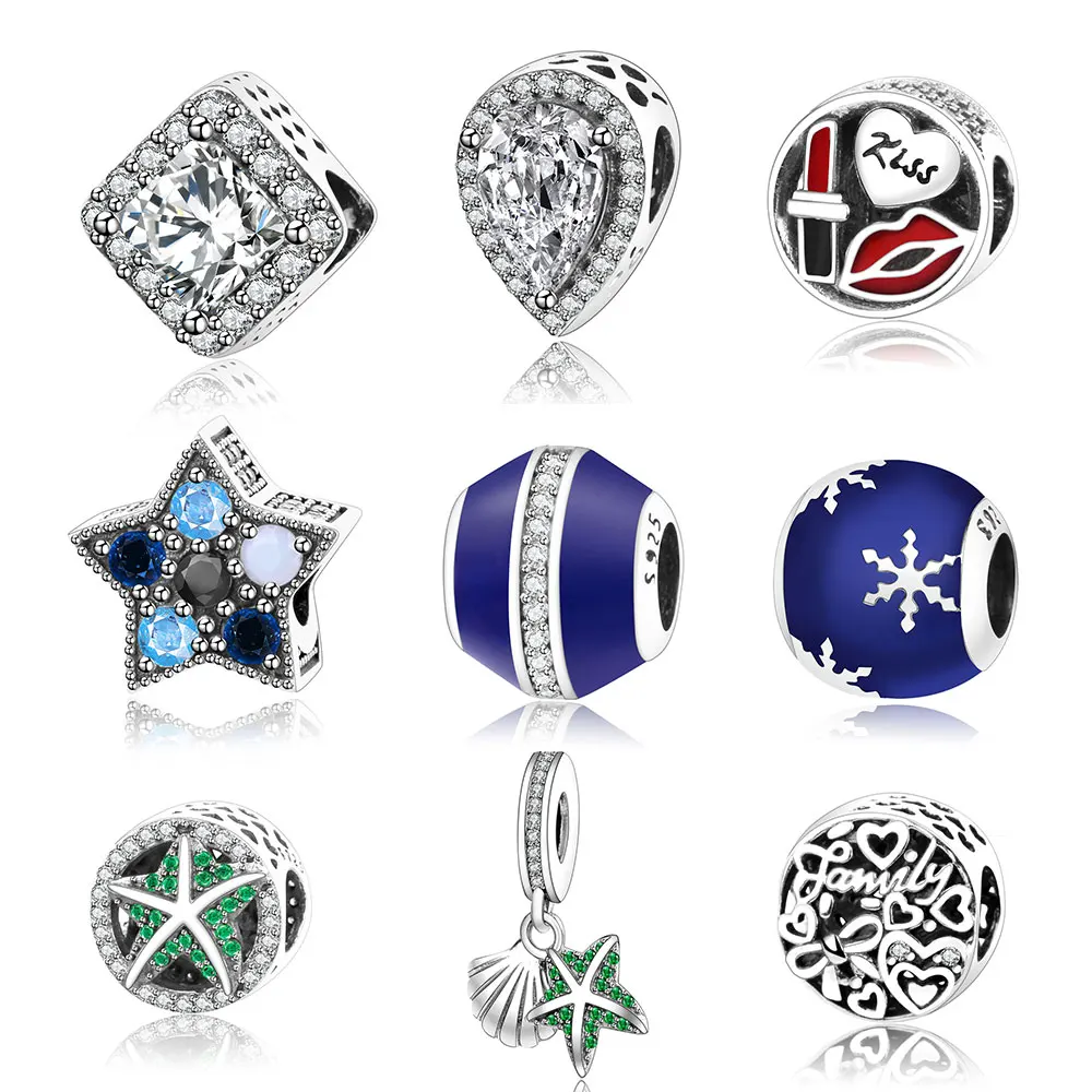 2017 зимний стиль кристаллическое серебро 925 пробы Подвески Рождественский