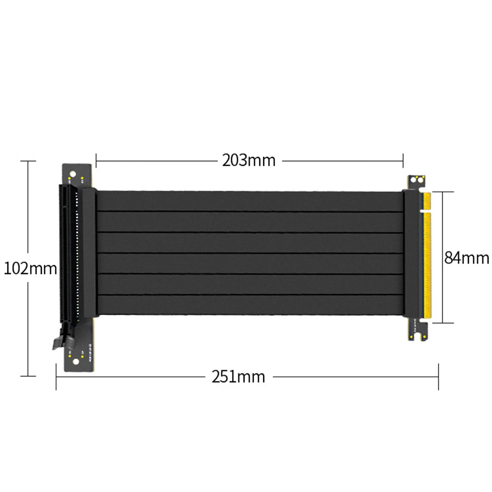 

PCIE 3.0 16X Graphics Extender Card Shield Protection ATX Riser Card PCI Express Extension Port Connector Cable