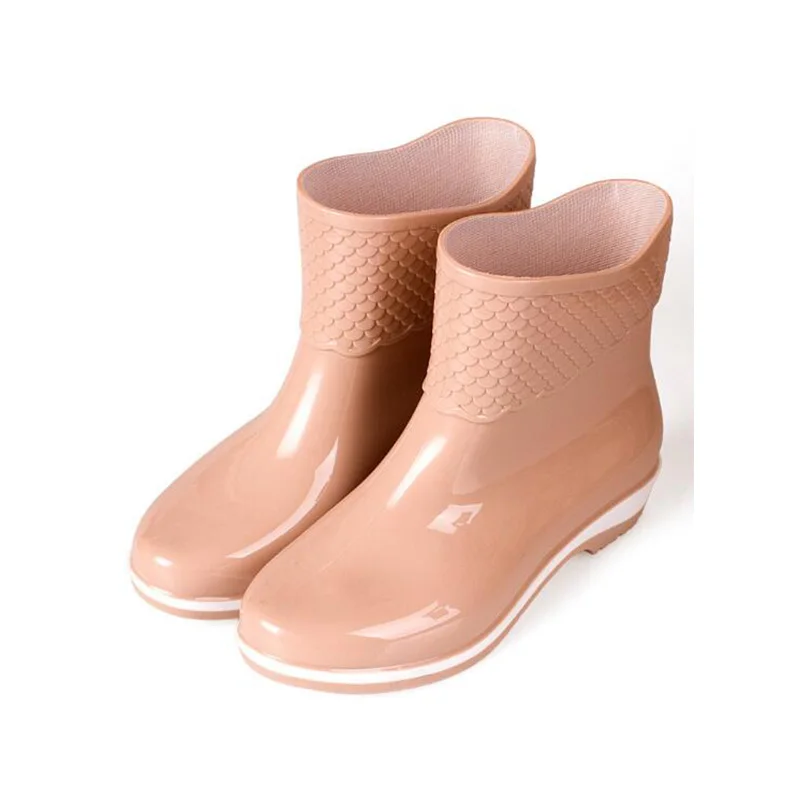 Сапоги Aleafalling женские резиновые водонепроницаемые на плоской подошве до