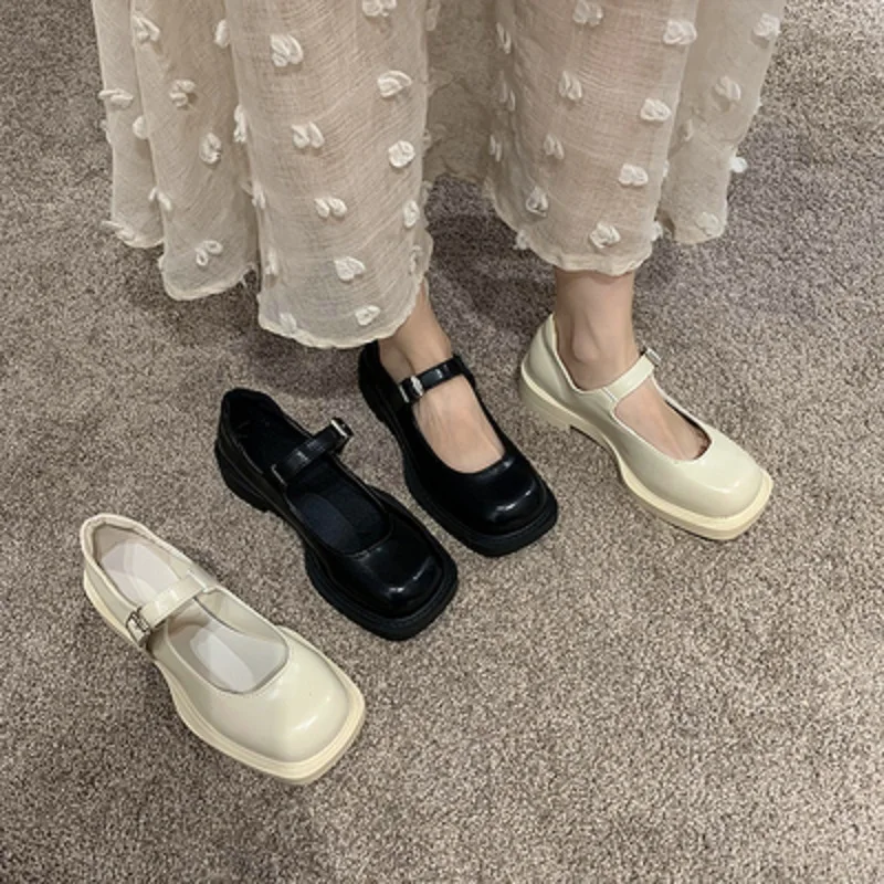 

Летние Новые маленькие кожаные туфли в стиле Хепберн женские тонкие японские туфли jk Ретро Туфли Мэри Джейн французские туфли