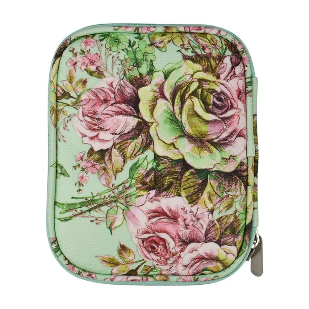 Ручной работы ткацкое шитье инструмент сумка для хранения зеленым пионом узор