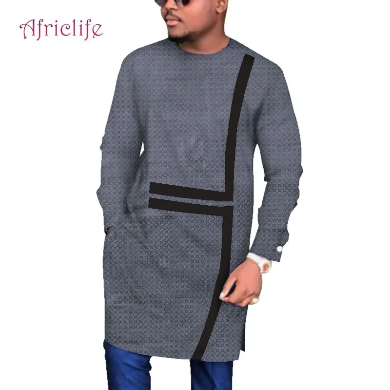 

African Men's Long Sleeve Robes Traditional African Clothing Dashiki Men Clothes Plus Size Africa Men's Clothing 6XL WYN683