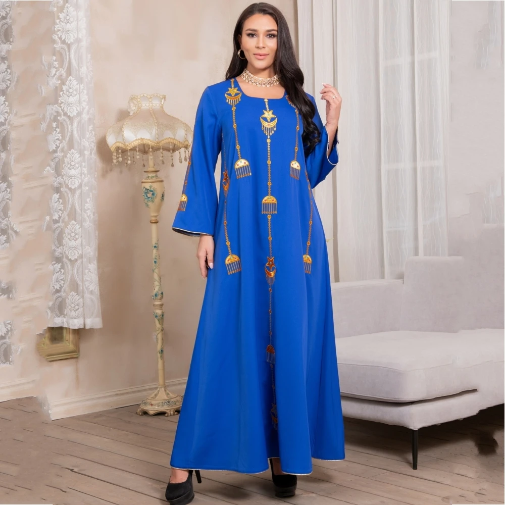

Abaya Дубай, мусульманское платье, роскошный высококачественный халат с вышивкой, Африканский Рамадан, кафтан, мусульманская одежда, женские ...