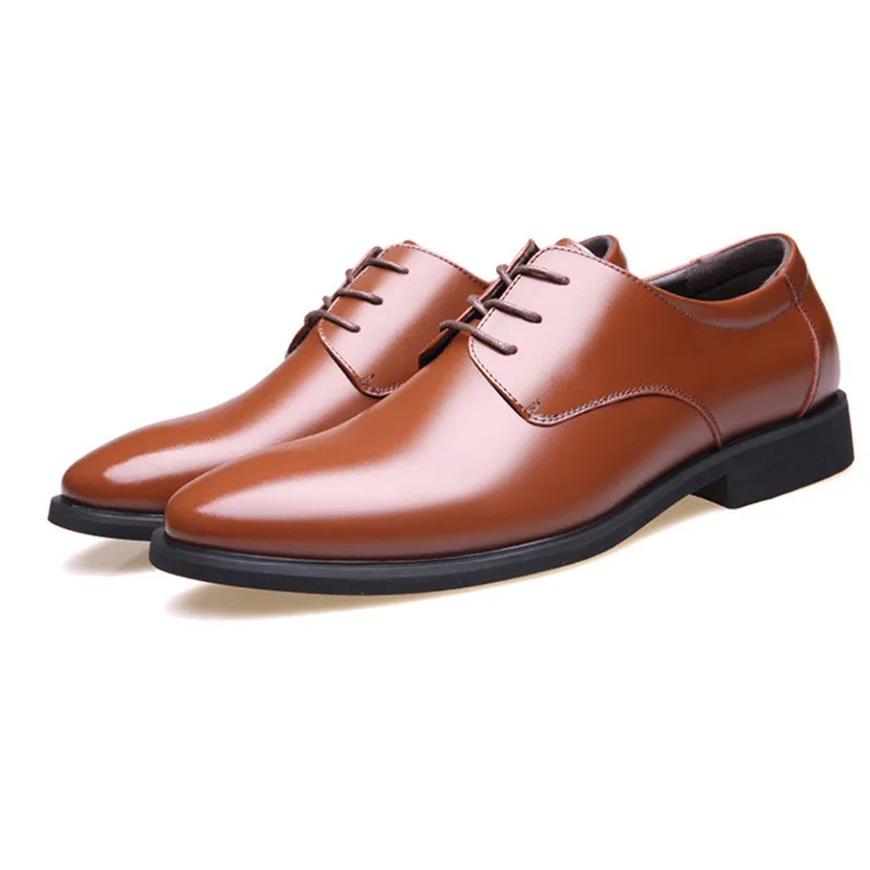 

2020 Man Flat Classic Men Dress Shoes Genuine Leather Wingtip Carved Italian Formal Oxford Plus Size 38-44 For Spring Autumn