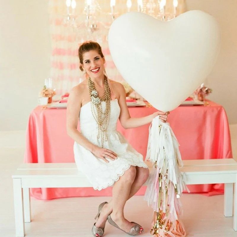 

1PCS 36 Inch Jumbo Heart Shaped Latex Balloon Lover Romantic Wedding Anniversary Party Valentines' Decoration Air Balloons