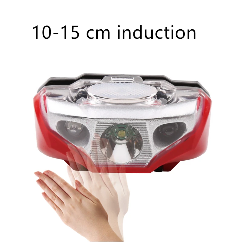 Налобный фонарь светодиодный с инфракрасным датчиком 100 м аккумулятором