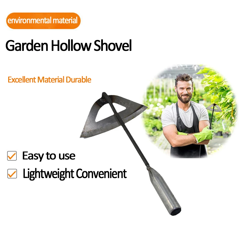 

New Steel Hardened Hollow Weeding Hoe Handheld Soil Rake for Planting Vegetables Farm Gardening Tools Weeding Tool Accessories