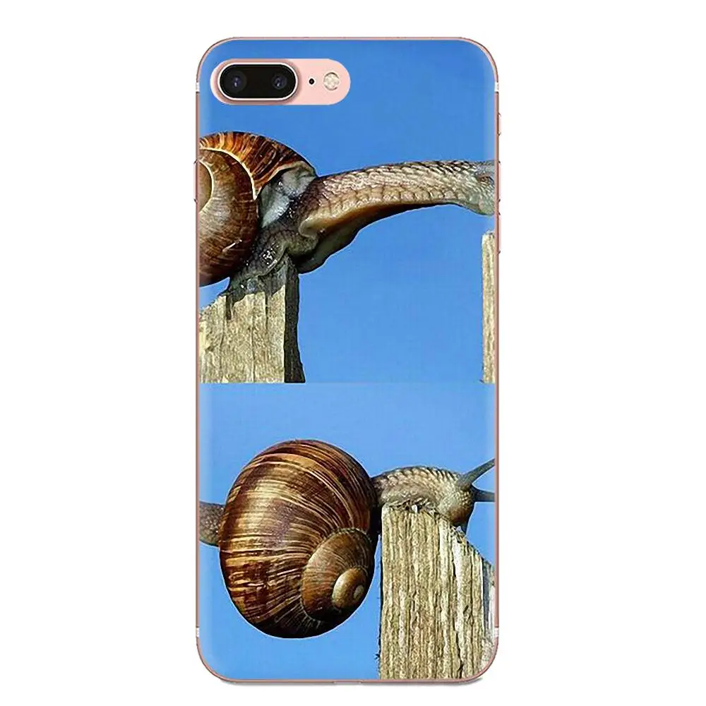 Задние противоударные Чехлы для Apple iPhone 4 4S 5 5C 5S SE 6 6S 7 8 11 Plus Pro X XS Max XR Snail Mushroom