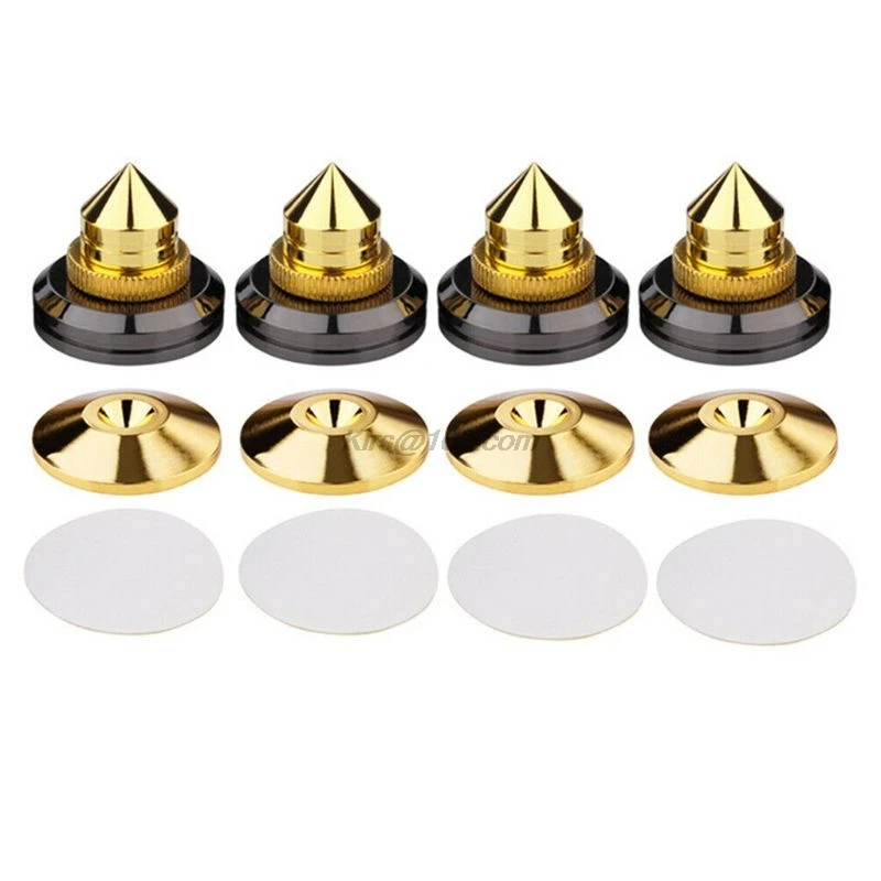 

4 набора, противоударные колонки, колонки с золотым конусом, базовые колодки для усилителя звука, комплект Cd