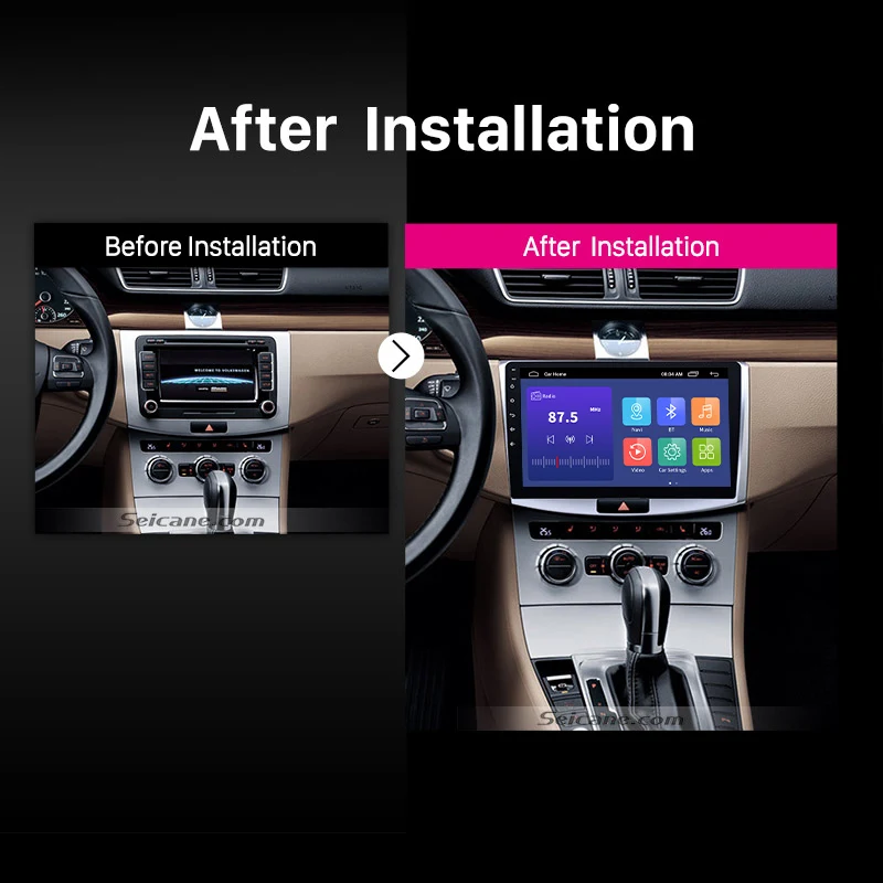 Автомагнитола Seicane мультимедийный проигрыватель 2 din на Android 10 0 1 дюйма с GPS для