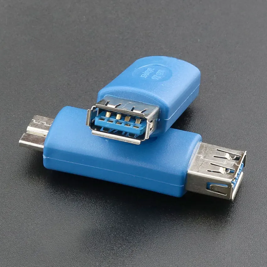 

ChengHaoRan Blue Standard USB 3.0 USB3.0 Micro 3.0 B Male to Type A Female Micro USB B/AF Adapter convertor with OTG function