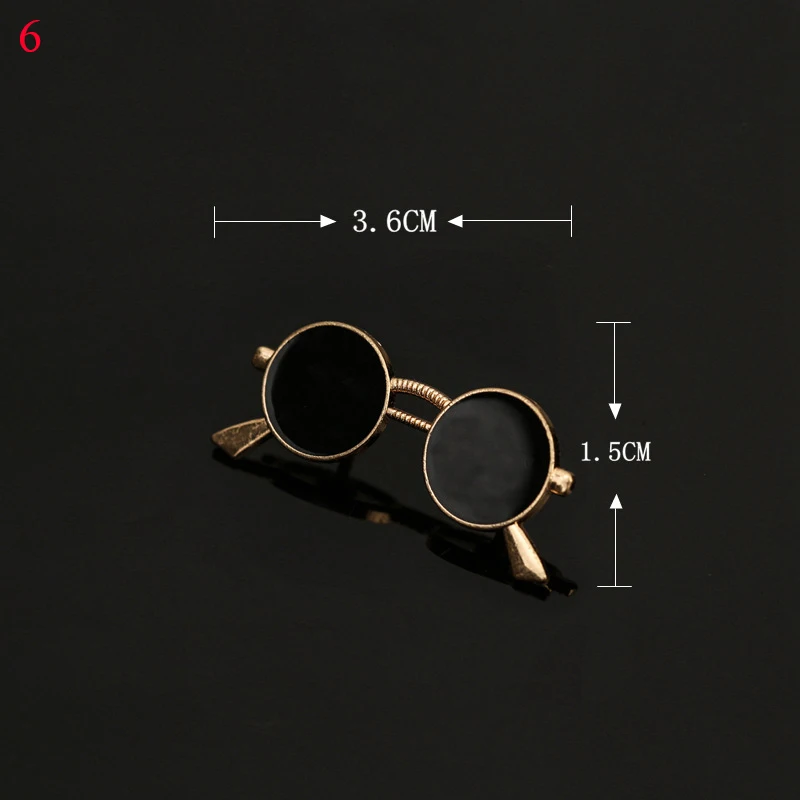 

Fashion Enamel Oil Glasses Sunglasses Brooches Lapel Pins Backpack Badge Men's Suit Dress Shirt Collar Clothing Accessories