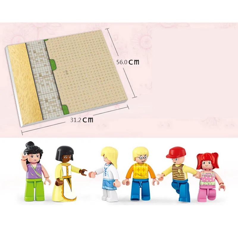 

Girl Series Dream Villa Pink House Big Garden Building Blocks DIY Friends Bricks Educational Toys Birthday Gifts For Children