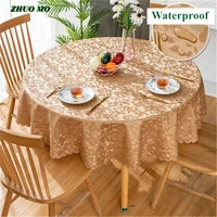 240cm large size waterproof round tablecloth super pvc kitchen coffee champagne table cloth gift cover for restaurant home t326