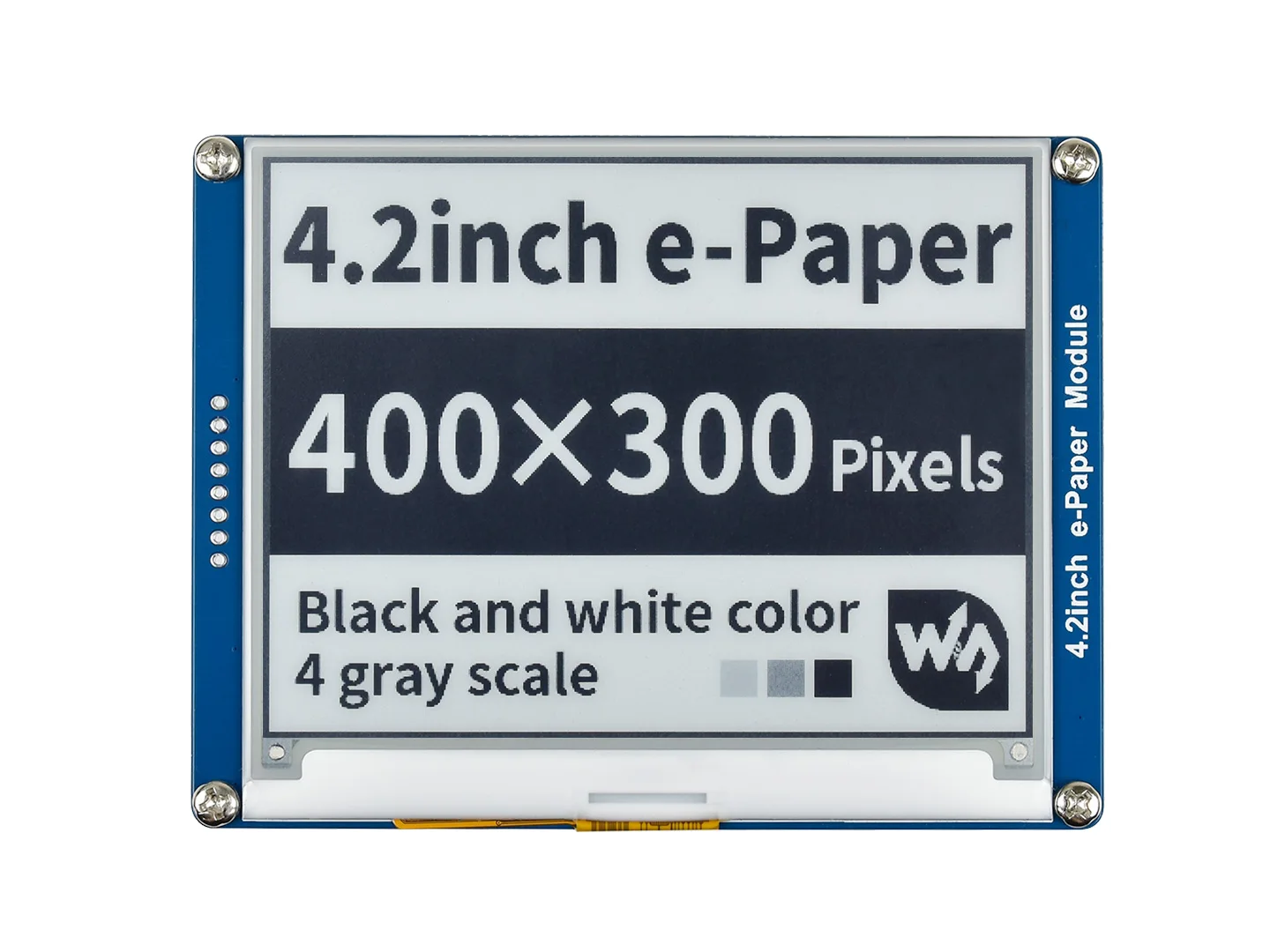 Модуль для электронной бумаги 4,2 дюйма, интерфейс SPI, 400x300, низкая мощность, широкий угол обзора, хороший выбор для этикеток на полках, промышленных инструментов и т. д.