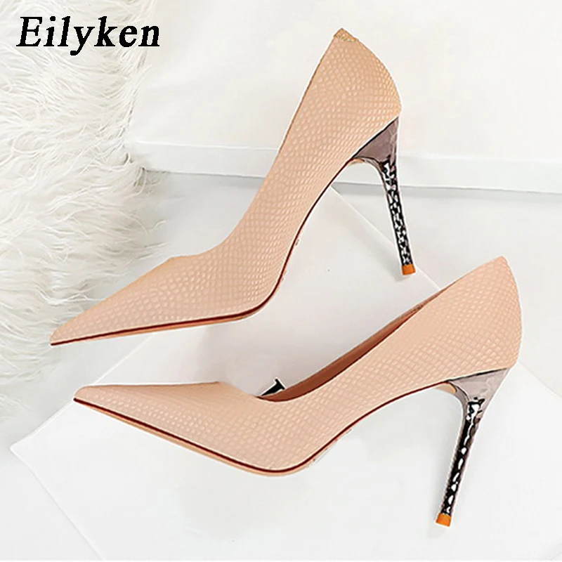

Eilyken/модные женские туфли-лодочки босоножки из искусственной кожи на высоком каблуке со змеиным узором высококачественные женские туфли на...