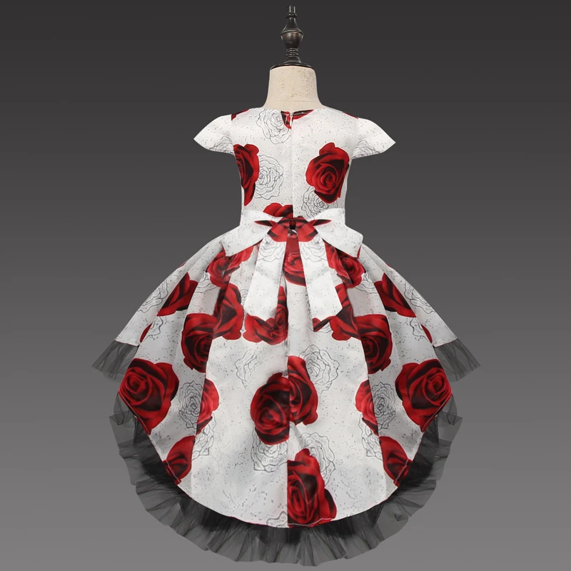 Детское платье с юбкой годе юбкой-годе и цветочным принтом | Свадьбы торжества