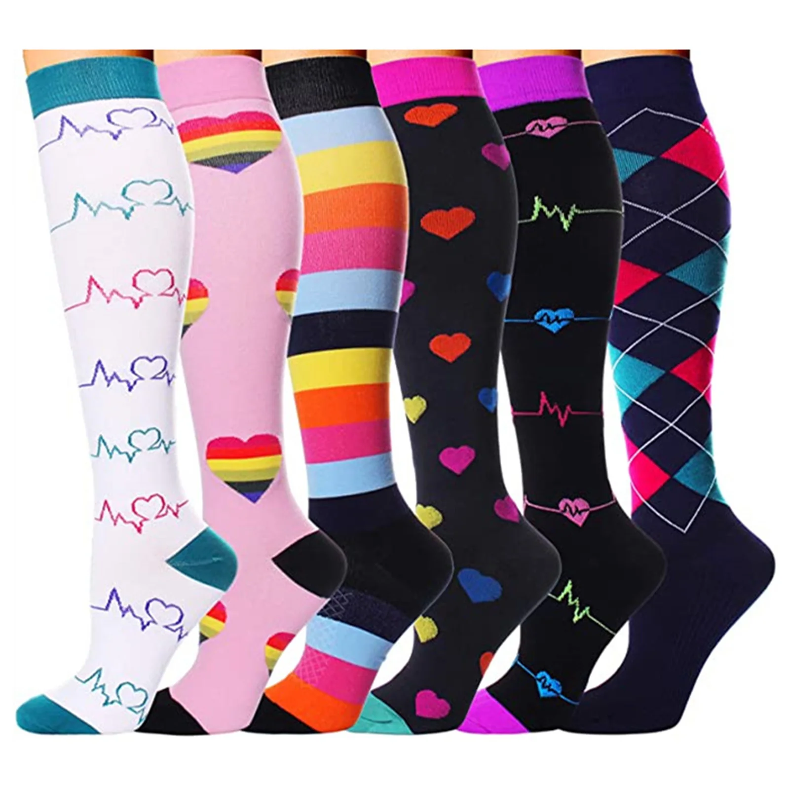 3/5/6/7/8Pairs Stockings Compression Golf Sport Socks Medical Nursing Stockings Prevent Varicose Veins Socks Fit For Rugby Socks