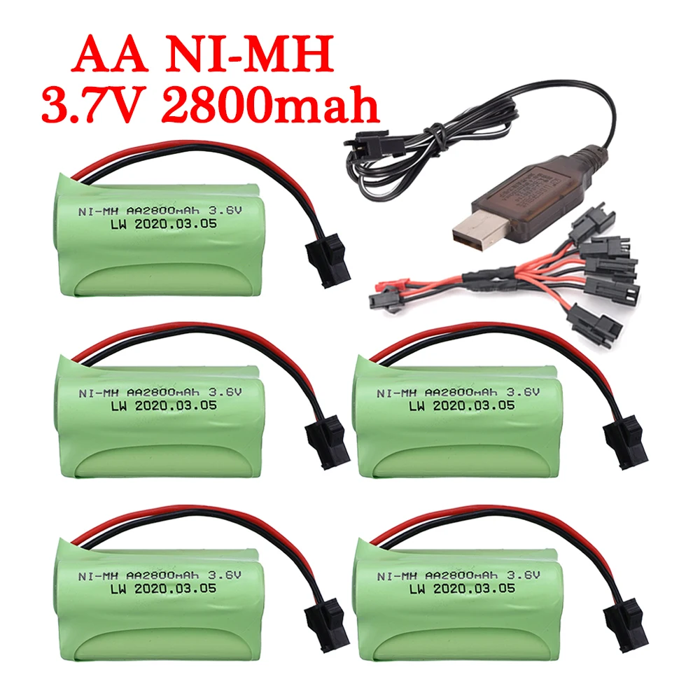 

Перезаряжаемые Аккумуляторы Ni-MH AA 3,6 мАч, 2800 в, с зарядным устройством 3,6 В, штепсельная вилка SM для радиоуправляемых игрушек, гоночных автомо...