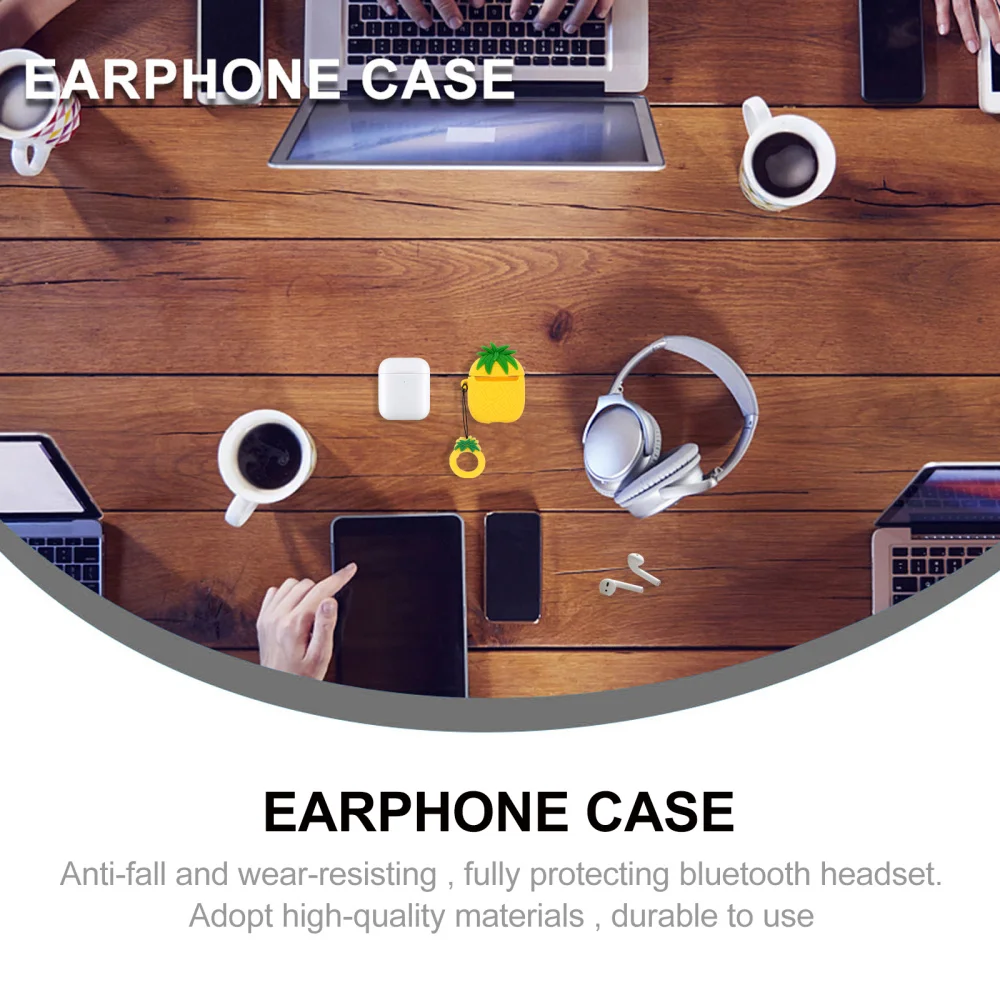 

1Pc Pineapple Earphone Box Headphone Protective Cover Compatible for AirPods1/2