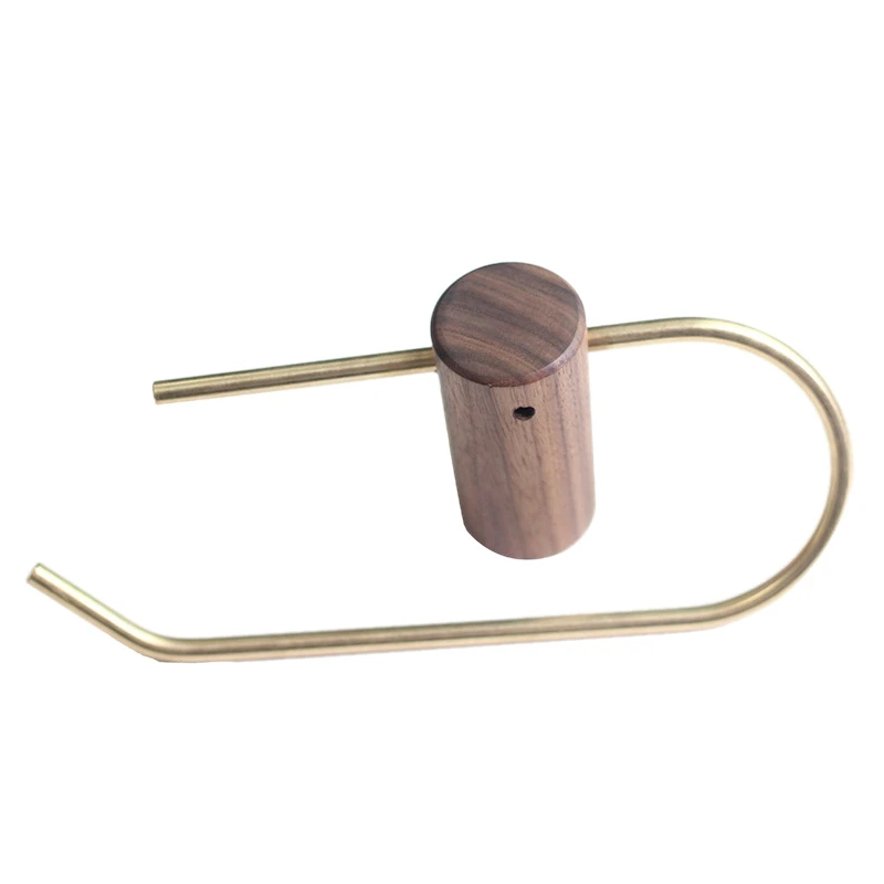 Золотой держатель для туалетной бумаги в скандинавском стиле из латуни твердая