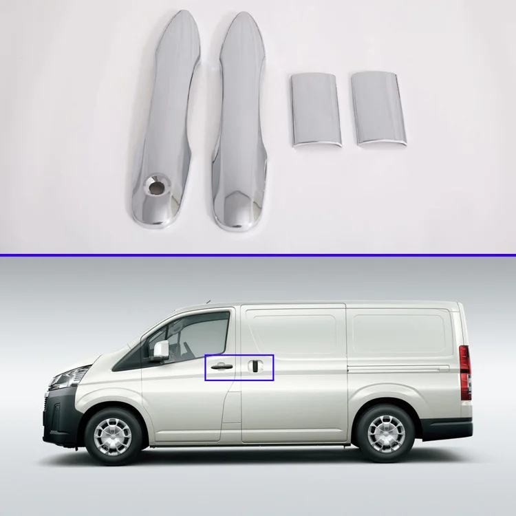 Для Toyota HiAce шестое поколение (H300) 2019 2020 ABS Хромированная дверная ручка Крышка