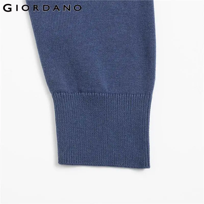 Мужские свитеры Giordano водолазка трикотажный свитер для мужчин 100% хлопок