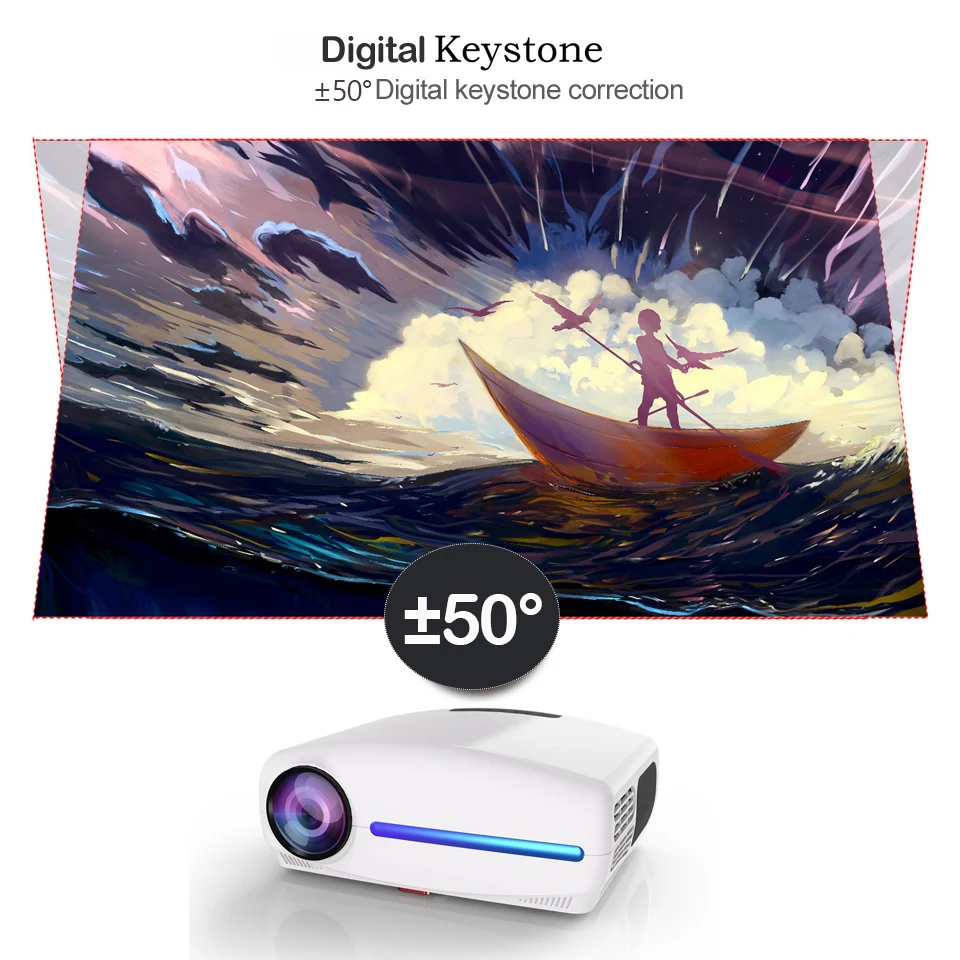 $149.65 WZATCO C2 1920*1080P Full HD 300inch 4D keystone LED Projector android Wifi Portable Home theater Beamer Proyector