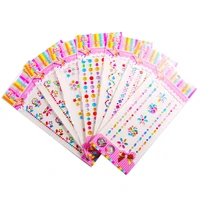 15 styles colourful 3d rhinestone stickers diamond sticker acrylic crystal self adhesive scrapbooking for childrens toys