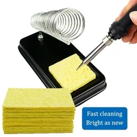 electric soldering iron stand holder with 10pcs welding cleaning sponge cleaner high temperature resistant welding accessories
