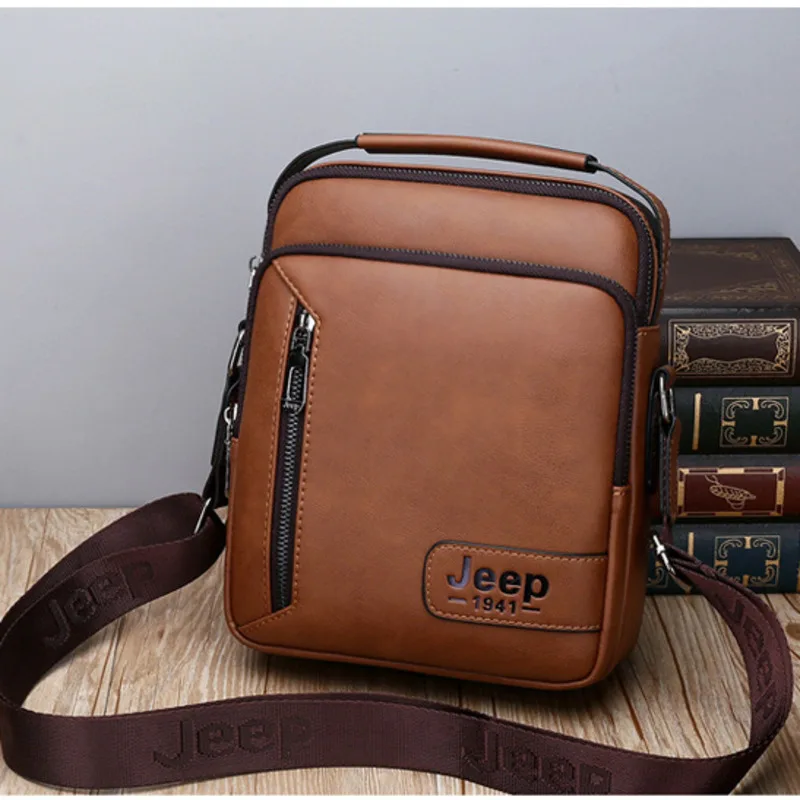 

High Quality Men's Leather Shoulder Bag Messenger Bags Male Small Vintage Men Business Bag For Men Daily Man Handbags For IPAD