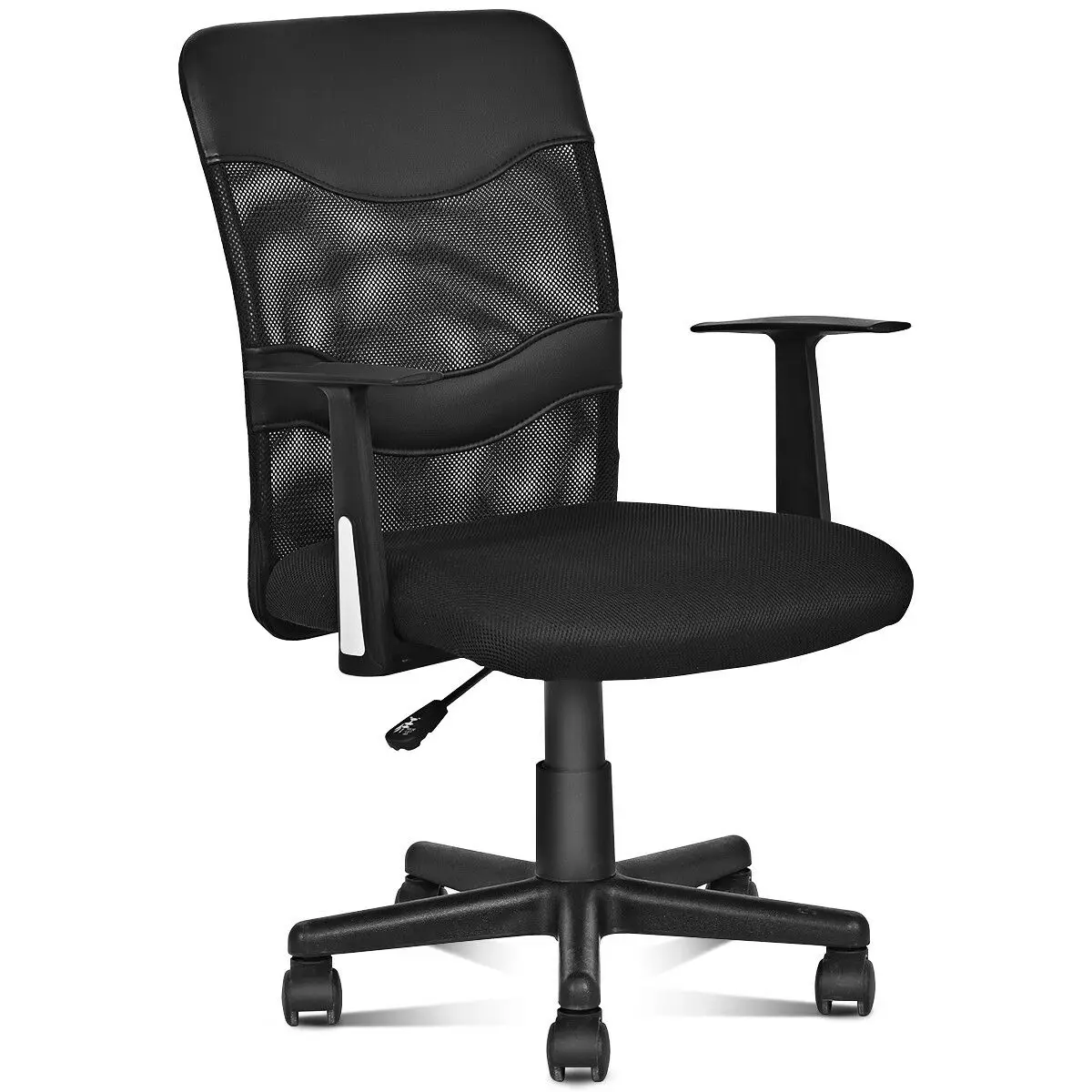 

Costway Modern Mesh Mid-Back Executive Computer Desk Task Office Chair Ergonomic Black HW65720