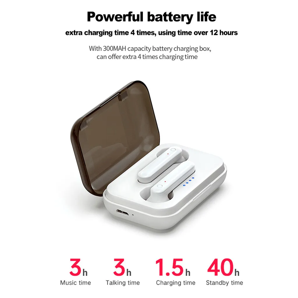50 # TWS Bluetooth-наушники Мини беспроводные наушники IPX5 водонепроницаемая Спортивная