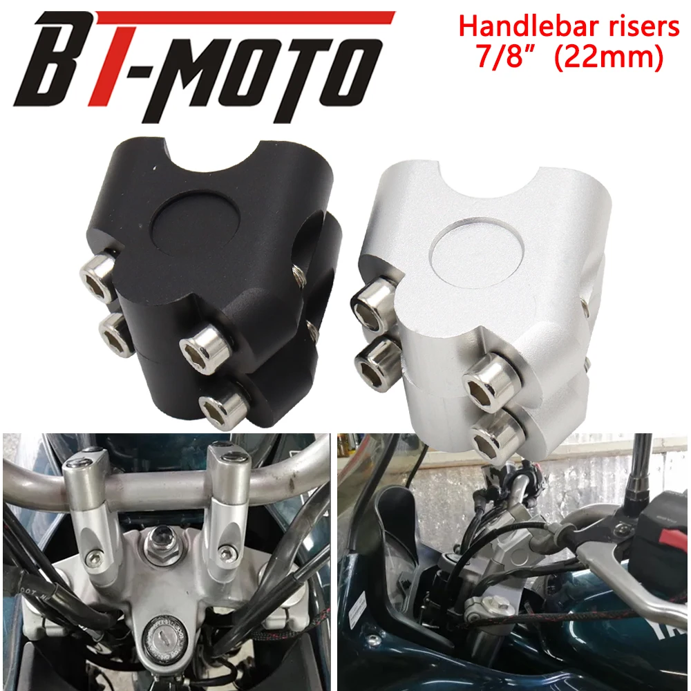 

7/8" 22mm Handlebar Risers Mount Clamp Handle Bar Riser 30mm Height Compatible Fits For Kawasaki Suzuki ATV Dirt Bike Universal