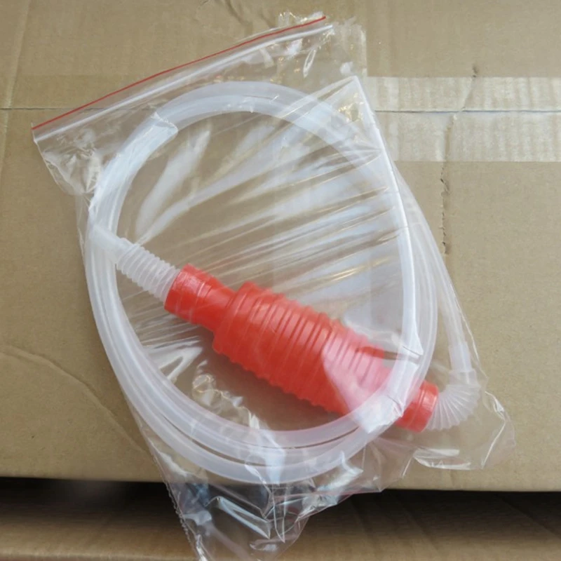 2 Meter Red Syphon Tube Hand Fuel Pump Gasoline Siphon Hose Gas Oil Water Transfer for Liquid Ho | Дом и сад