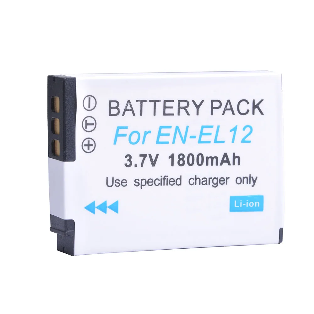 AsperX EN EL12 Батарея Akku + USB Dual Зарядное устройство с Тип C Порты и разъёмы для Nikon Coolpix