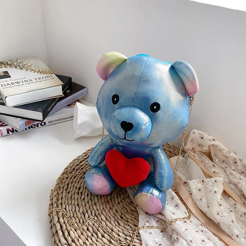 

Cartoon Simple Fashion Doll Girls Shoulder Bag Personality Cute Bear One-shoulder Messenger Doll Phone Change Key Storage Bag