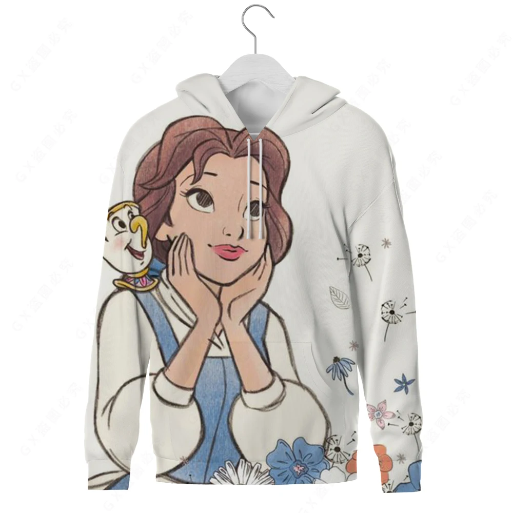 The Little Mermaid Disney Animation Movie 3D Printed Sweater Women's Jacket Plus Velvet Wild Childhood Retro Round Neck Top