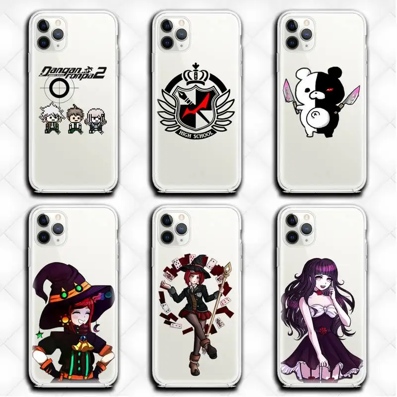 Прозрачный чехол DANGANRONPA для iphone 13 12 11 Pro max mini XS 8 7 Plus X SE 2020 XR | Мобильные телефоны и