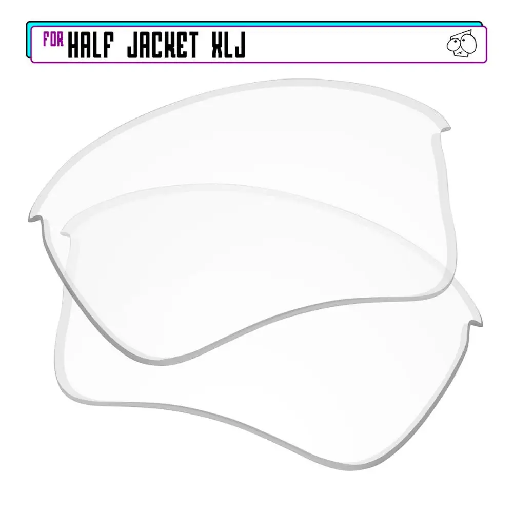 EZReplace Polarized Replacement Lenses for - Oakley Half Jacket XLJ Sunglasses - HD Clear
