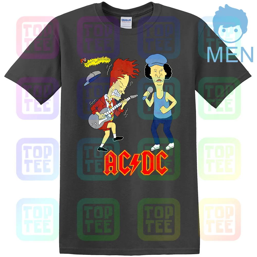 MEN-DARK GRAY Ограниченная серия! 1996 AC/DC Beavis and Butthead футболка тяжелый хлопок США размер - Цвет: MEN-DARK GRAY