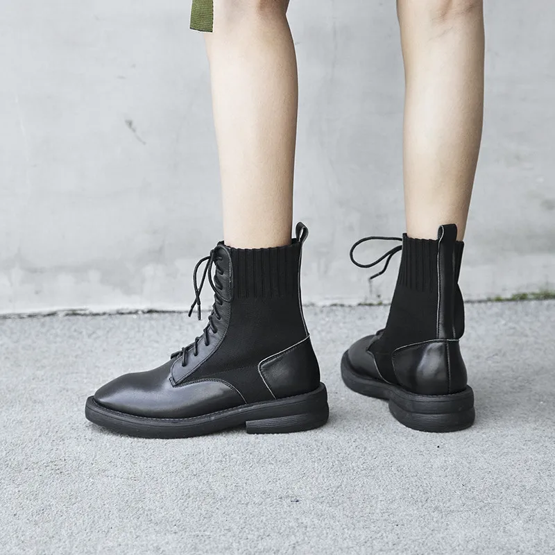 FEDONAS/2020 г. популярные женские ботильоны из натуральной кожи в стиле пэчворк