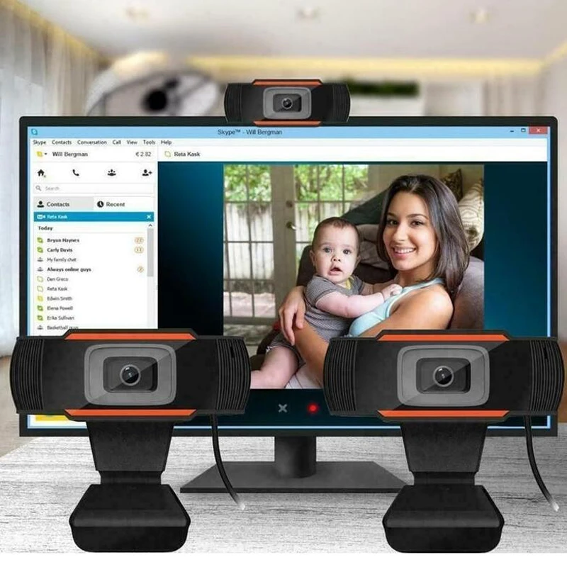 

720P / 1080P HD Автоматическая веб-камера USB 2,0 с микрофоном ночное видение подходит для Skype ноутбука ПК Android TV веб-камер