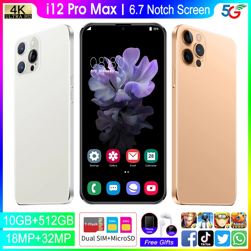 

I12 Pro Max, 10 , SIM-, 10 + 512 , 6,7 , 1440*3040, 16 + 32 , 4800 , Android 10