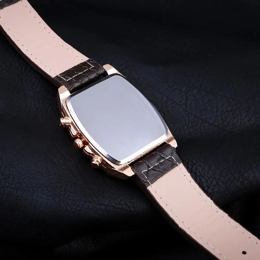 Squara мужские полые простые часы повседневные кварцевые движение t модные