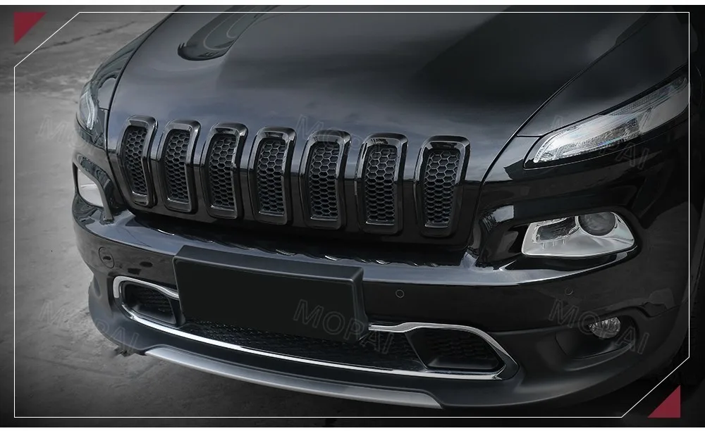 MOPAI автомобильные наклейки для Jeep Cherokee+ ABS автомобильные передние декоративные решетки наклейки s Для Jeep Cherokee автомобильные аксессуары