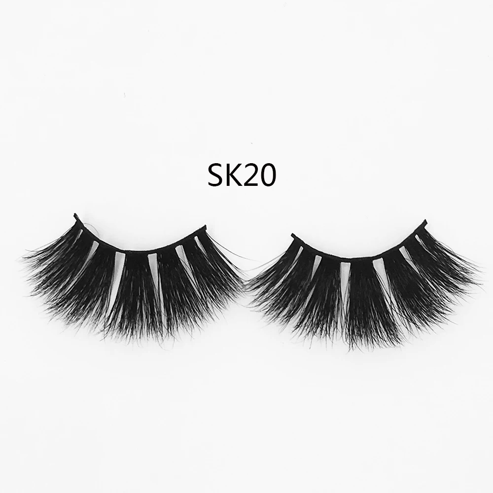 SK20 25 мм 3D норковые ресницы накладные ресницы крест-накрест Пышные ресницы для наращивания натуральные накладные ресницы инструменты для макияжа - Цвет: SK20