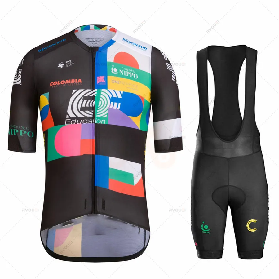

EF 2021 Summer Cycling Jersey Raphaing Team Cycling Clothing Suits Bicycle Clothes Bib Shorts Sets Bike Ropa Ciclismo Triathlon